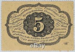 5 Cent Premier Numéro Fractional Currency Fr # 1228 Pmg Choix Unc 64 (001)