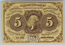 5 Cent Premier Numéro Fractional Currency Fr # 1230 Pmg Choix Unc 64 Epq (013)