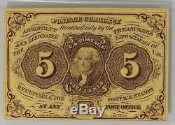 5 Cent Premier Numéro Fractional Currency Fr # 1230 Pmg Choix Unc 64 Epq (018)