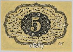 5 Cent Premier Numéro Fractional Currency Fr # 1230 Pmg Gem Unc 65 Epq (014)