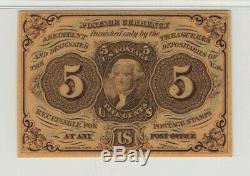 5 Cent Première Question Fractional Postal Monnaie Père 1230 Pmg Choix Unc 64 Epq (009)