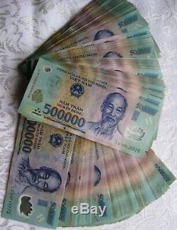 5 Millions De Dong = 10 X 500000 Vietnam Monnaie Billets Unc Vietnamien