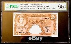 5 Shillings Nd (1962-63) Nairobi East Africa, Bureau De La Monnaie Pmg 65 Epq Gem Unc