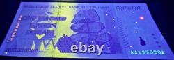 5 Zimbabwe 100 Trillions de Dollars 2008 AA P-91 Billet de Banque Neuf UNC Monnaie Zim avec COA