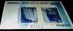 5 Zimbabwéens 100 Trillions de Dollars 2008 AA P-91 Billet de Banque Neuf UNC Monnaie Zim avec COA