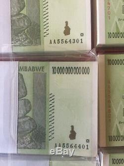 600 Zimbabwe 10 000 Milliards De Dollars Unc Consec Billets De Banque Aa 2008 100t Series