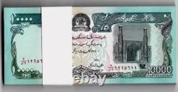 AFGHANISTAN 10000 AFGHANS P-63 1993 x 100 Pcs Lot BUNDLE UNC Billet de banque