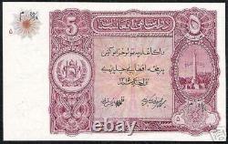 Afghanistan 5 Afghanis P-16 1936 Minaret Unc Avec La Date Rare Monnaie Note
