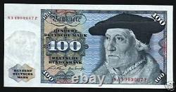Allemagne 100 Marks P34a 1970 Munster Unc Eagle Euro Billet D’argent En Monnaie Allemande