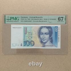 Allemagne 100 marks 1989 PMG 67 EPQ billet de banque monnaie allemande UNC P41a