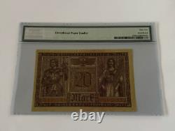 Allemagne 1918 20 Marks - Billet de prêt d'État - pmg 65 Unc Epq