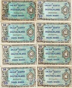 Allemagne-lot-(21), 10 Mark Allied Military Currency1944, Unc-ef Condpick#194-a