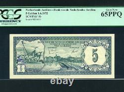 Antilles Néerlandaises (curacao)p-8b, 5 Gulden, 1972 Pcgs Gem Unc 65 Ppq
