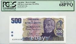 Argentine 500 Pesos 1984 Banco Central Gem Unc Pick 316 A Lucky Money Value 300 $
