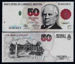 Argentine 50 PESOS P-344 A 1992 BUENOS AIRES AUNC-UNC Monnaie mondiale BILLET D'ARGENT