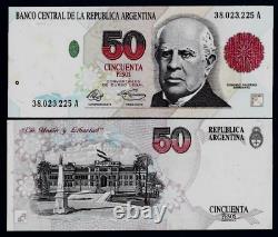 Argentine 50 PESOS P-344 A 1992 BUENOS AIRES AUNC-UNC Monnaie mondiale BILLET D'ARGENT