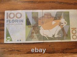 Aruba 100 Florin P-14 1993 Art de la Grenouille Unc Animal Néerlandais Rare Billet de Banque Monnaie