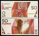 Aruba 50 Florin P-9 1990 Owl Unc Animal World Currency Money Bill Billet De Banque Néerlandais
