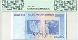 Authentique Zimbabwe 100 Trillions De Dollars, Pcgs 68 Ppq, Pas Pmg, Superbe Gem Unc