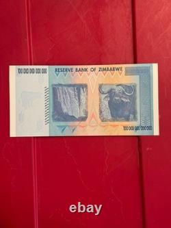 Authentique Zimbabwe 10 x 100 billions de dollars, devise UNC, AA/2008, P-91, UV+