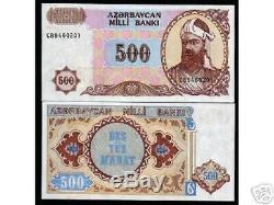 Azerbaïdjan 500 Manat P19 1993 Bundle Unc Monnaie Papermoney Projet De Loi 50 Banknote