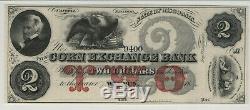 Banque 1860 $ 2 Corn Exchange Wapun Wisconsin Obsolète Monnaie Pmg Gem Unc 65 Epq