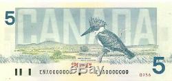 Banque Du Canada 5 $ Multicolor Spécimen Monnaie Banknote Gem Crisp Unc