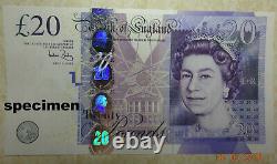 Banque Réelle De Monnaie Englande £20 Billets De Vingt Livres 2007 2012 2015 Unc-fine