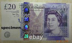 Banque d'Angleterre réelle billets de £20 vingt livres 2007 2012 2015 UNC-Fin