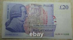 Banque d'Angleterre réelle billets de £20 vingt livres 2007 2012 2015 UNC-Fin