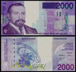 Belgique 2000 FRANCS P-151 1994-2001 Pré Euro Belge UNC RARE Billet de Banque