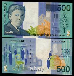 Belgique 500 FRANCS P-149 1998 Pré Euro Président RENE UNC Billet de Banque Monnaie Mondiale