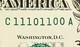 Billet De 1 Dollar Américain Avec Numéro De Série Fantaisie Unc True Binary Note11101100