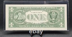 Billet de 1 dollar américain avec numéro de série fantaisie Unc True Binary Note11101100