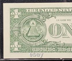 Billet de 1 dollar américain avec numéro de série fantaisie Unc True Binary Note11101100