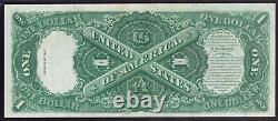 Billet de 1 dollar de 1917, monnaie de type 'Legal Tender Note' Fr. 36 Teehee Burke Pmg Presque Neuf Au 55.