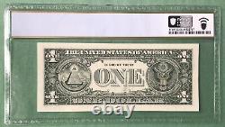 Billet de 1 dollar presque solide numéro de série fantaisie binaire gemme de monnaie ? UNC 66 PPQ