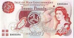 Billet de 20 livres de l'île de Man de l'année 2013, neuf UNC. Monnaie de vingt livres IMP.