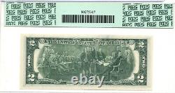 Billet de 2 dollars de la Réserve fédérale de 1976 Boston Mass Série A10874171a & 172 Pcgs-64 Non circulé