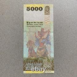 Billet de 5000 roupies du Sri Lanka 2015 P128c UNC monnaie colorée B999
