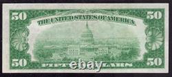 Billet de 50 $ en or de 1928, Certificat Fr. 2404, Bloc Aa, Pcgs B, Environ Unc Au 55