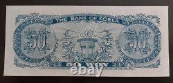 Billet de 50 yuans UNC GEM de Corée du Sud de 1965, billet de banque P-40, ancienne monnaie coréenne
