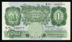 Billet de banque d'une livre de Grande-Bretagne de 1929 à 1934 P-363b Catterns Préfixe R74 NEUF