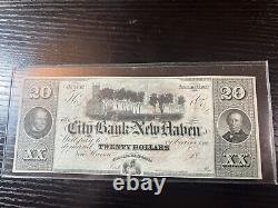 Billet de banque de 20 dollars de la City Bank de New Haven, Connecticut - État neuf (UNC)
