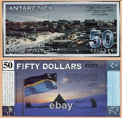 Billet de banque de 50 dollars de l'Antarctique Monnaie mondiale Papier-monnaie UNC Note FUN / ART 2001