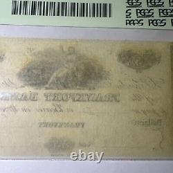 Billet de banque de 5 $ de la Banque de Frankfort, Kentucky, années 1810, Remainder PMG UNC 58 PPQ