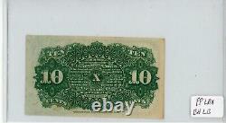 Billet de banque de dix centimes de monnaie fractionnaire de 1863 en état UNC Choice #BH01331