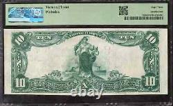 Billet de banque de la Première Banque Nationale de 1902 de 10 $ en Albion, Nebraska, PMG Choice Unc 63
