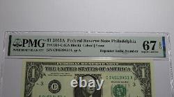 Billet de banque de la Réserve fédérale avec le numéro de série répétiteur $1 2003A UNC67EPQ