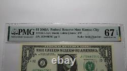 Billet de banque de la Réserve fédérale de 2003 avec un numéro de série Radar PMG UNC67EPQ